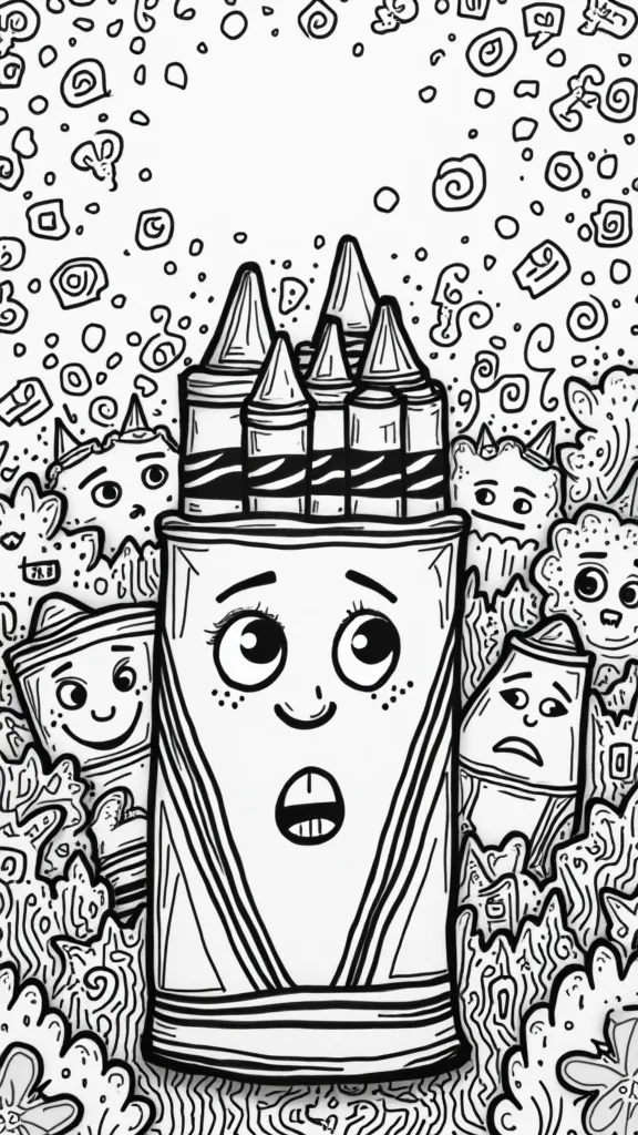 the day the crayons quit coloring page